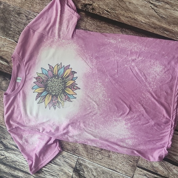 Tops - Sunflower leopard bleached shirt NEW